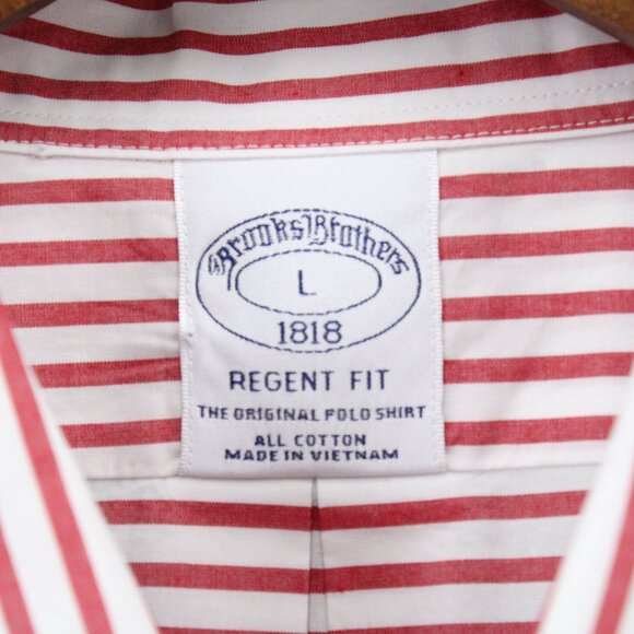 Brook Brothers Shirt Men Large Multicolor Short Sleeve American Flag Collared NW - Picture 7 of 9